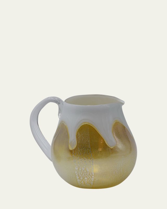 Goccia White Pitcher with Handle, 50 oz.